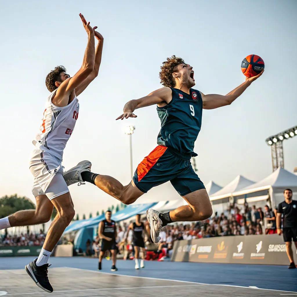 Exciting sports action
